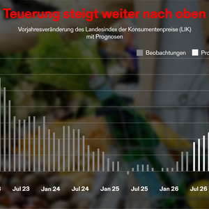 Grafik der Teuerung