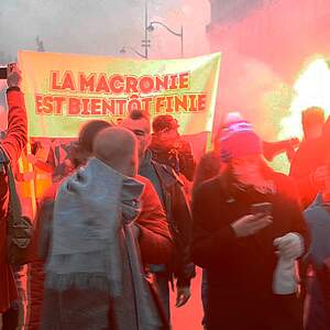 Demonstration gegen die französische Rentenreform am 5. Dezember in Paris.